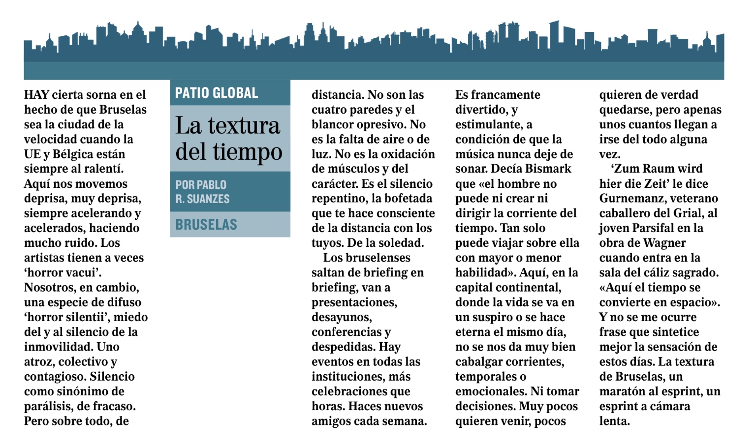 La textura del tiempo